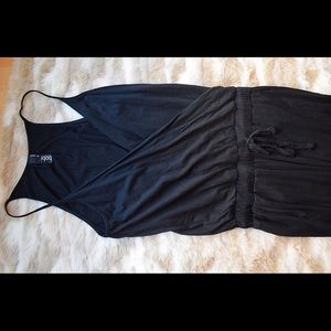 Bobi Supreme Jersey Tied Waist V Neck Jumpsuit